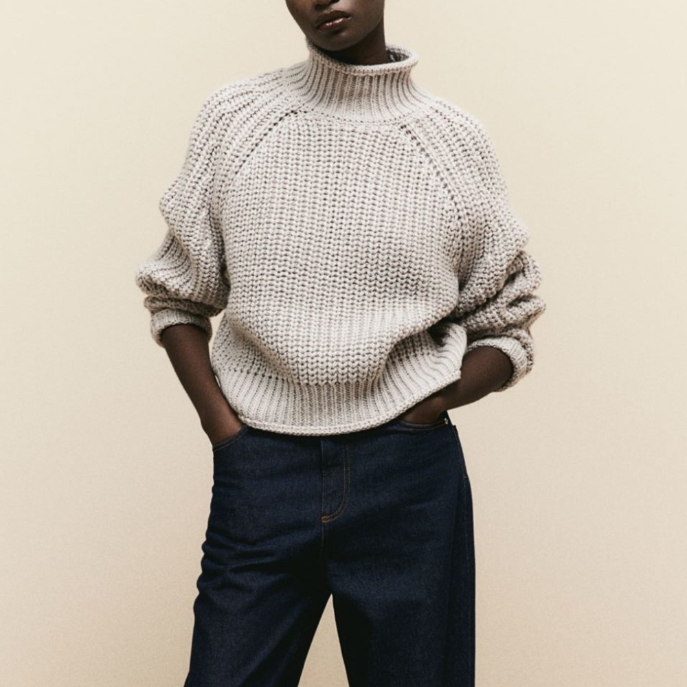 H&M - Mockneck Knit Sweater